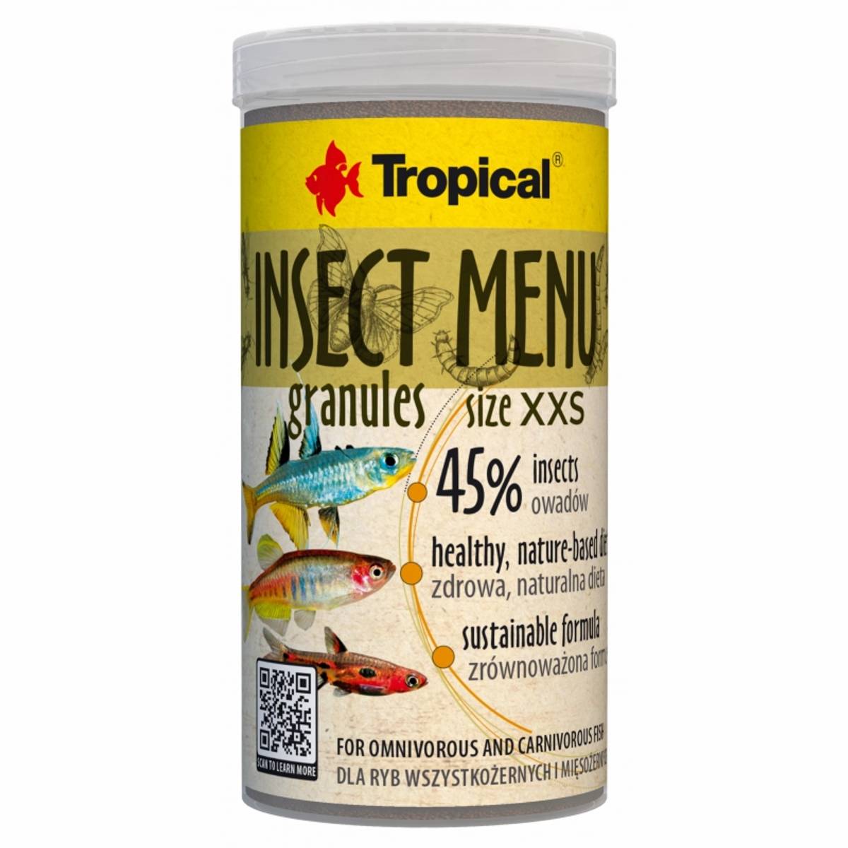 Tropical insekt meny granulat XXS - 100ml