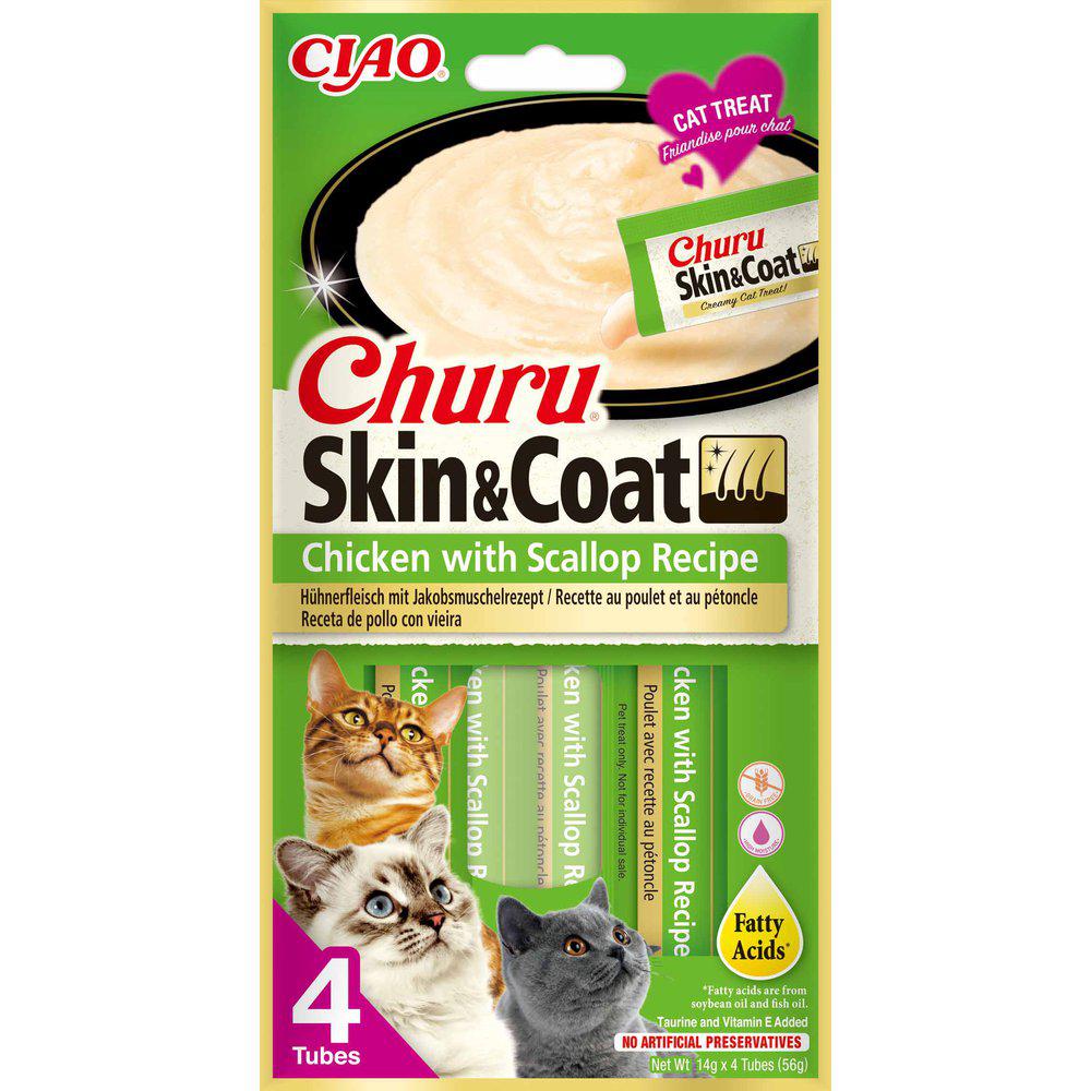 Churu Skin&Coat Chicken&Scallop, 4st - 1 stk