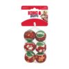 KONG Holiday Squeak Air Ball 6-pk Juleleke Hund