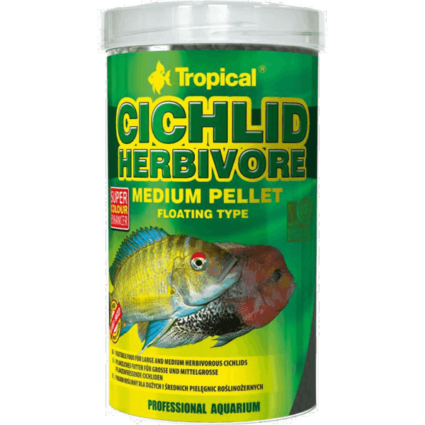 Tropical Cichlid Herbivore Medium Pellet