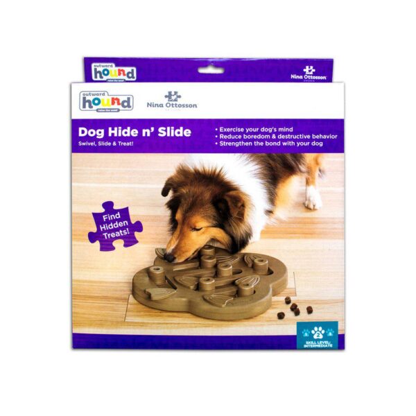 Nina Ottosson Dog Hide og Slide Composite Natural Aktivitetsleke
