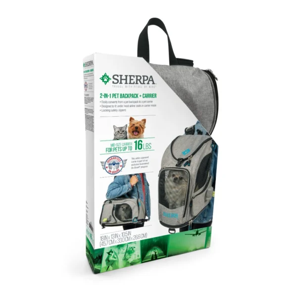 Transportveske Ryggsekk Sherpa 2 i1 svart
